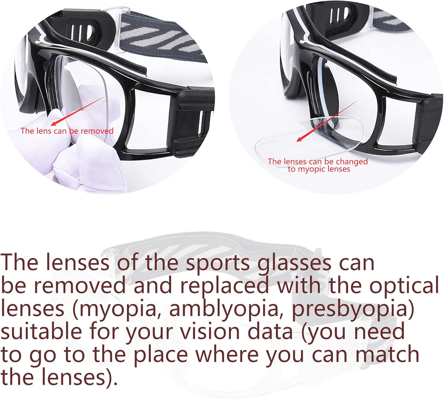 ''N/A'' Kids Sports Glasses Basketball Football Safe Training Goggles Anti Fog 7-12