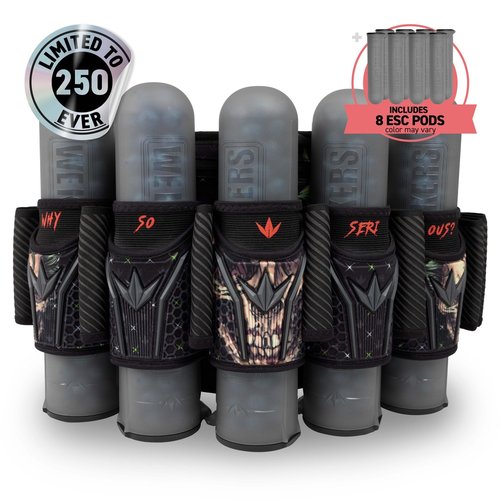 Bunkerkings Fly2 Skulls Paintball Pod Pack ??Strapless Pack with 8 ESC Pods (5+8, Black Joker)
