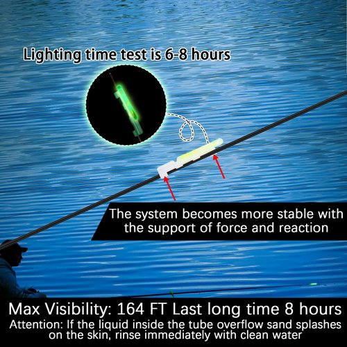 Soulchen 350 Pcs Clip on Fishing Glow Sticks Bulk for Rod Tips 1.5 Inch Mini Glow in The Dark Stick for Fishing Poles Green Small Fishing Glow Rods for Night Fishing