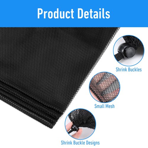 8 Pcs Black Mesh Bags Drawstring Mesh Sports Equipment Bags with Lock Multipurpose Storage Bag for Baseball Gym Beach Laundry Softball Tennis Golf Ball Toy Camping White 11.81 Inch 13.78 Inch