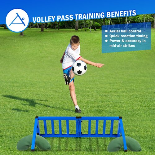 Foldable Soccer Rebounder Board with Metal Frame, Adjustable Angles/Heights, Portable Storage Design, Soccer Training Equipment for Precision Passing/Shooting Drills