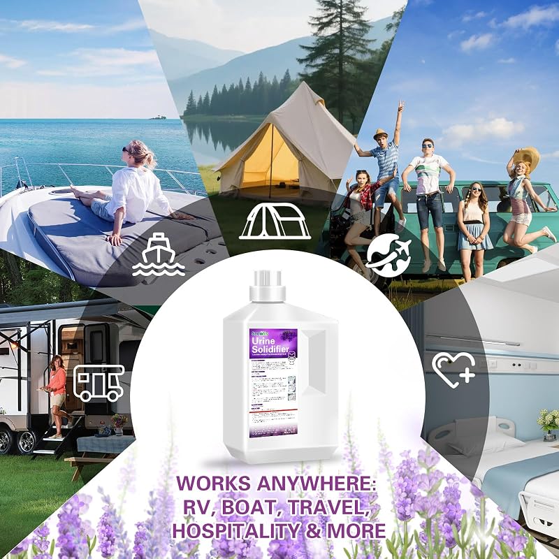 Snowlily Pee Powder 1.8lb - Liquid Gel Urine Solidifier & Portable Camping Toilet Deodorizer