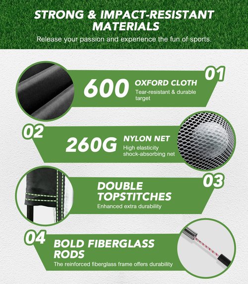 10x7FT Golf Net with Foldable Tri-Turf Practice Mat, All-in-1 Golf Hitting Aid with Scoreboard & Target, Chipping Training Nets for Backyard Driving, Ideal Gifts for Men Dad Husband Boys