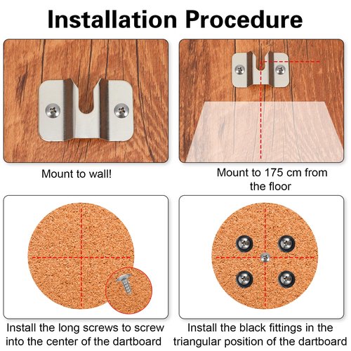 2 PCS Dart Board Hanger Bracket Dart Portable Board Mounting Bracket Dartboard Hanging Kit Camera Mount Hardware Wall Dartboard Kit for Hanging Screw Hook Set Accessories