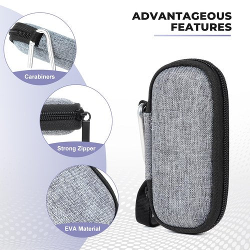 Case Compatible for KardiaMobile EKG Heart Monitor, Hard Travel Case for KardiaMobile 6L, Kardia EKG, Heart Monitor Travel Box (Dark Gray)