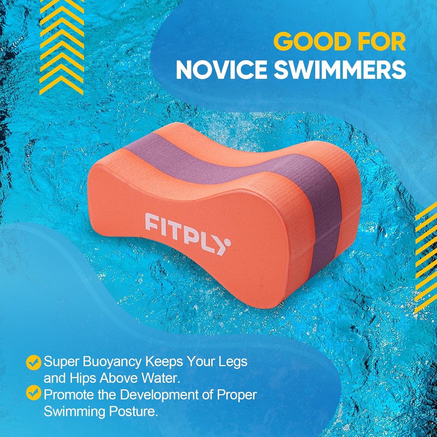 2PCS Pull Buoy Swim Buoy - EVA 3-Layer Swimming Aid, Pool Buoy for Lap Swim Training, Perfect Swimming Buoy for Adults, Kids, and Beginners