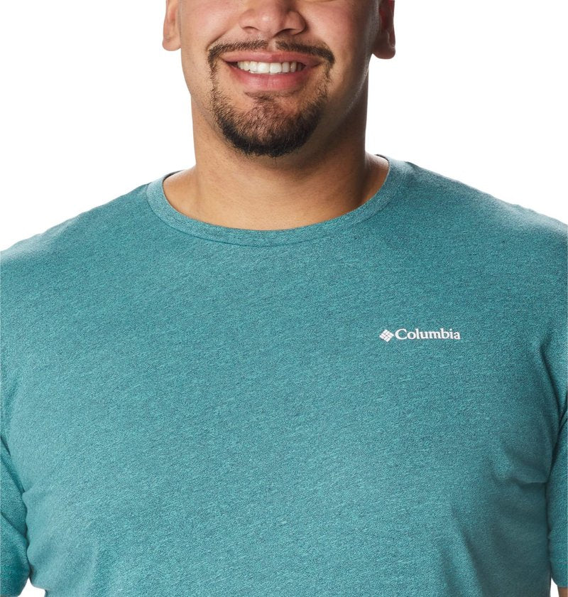 Columbia Men's Thistletown Hills Short Sleeve, Electric Turquoise/Collegiate Navy, X-Small