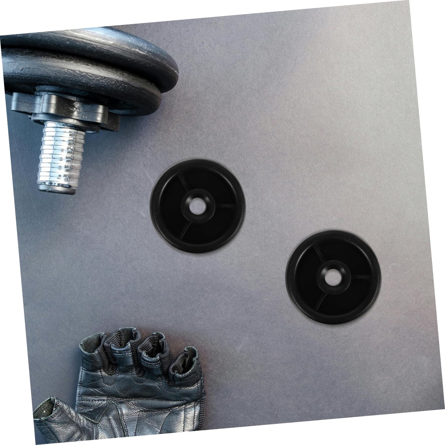 JUMPLAWN 4pcs Heavy Duty Plastic Caster Wheels Fitness Equipment Roller Accessory for Treadmill Exercise Bike Home Gym Universal Replacement Parts