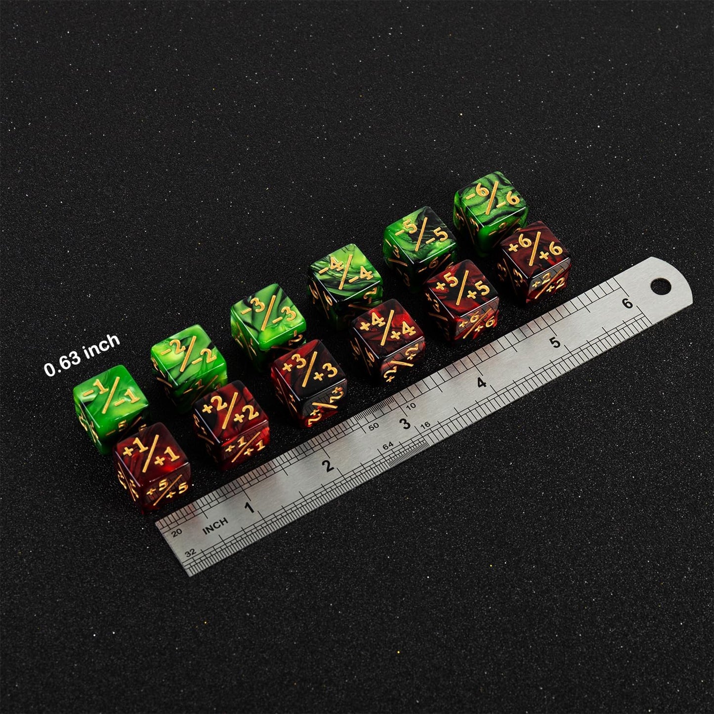 24 Pieces MTG Dice Counters Magic The Gathering Counter Status Tokens Starry Sky D6 Dice Set for MTG Cards Game Night Accessories(Turquoise&Lilac, Navy&Purple)