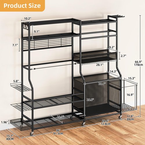 DWVO Sports Equipment Organizer