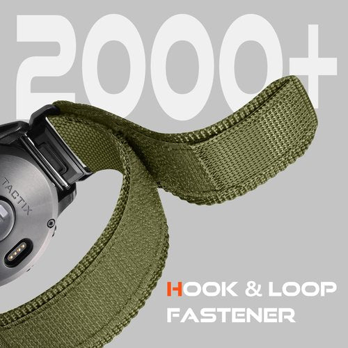 Bandletic Compatible with Garmin Fenix 6X Pro Band - 26mm Quick Fit Rugged Strap with Magnetic Fidlock V-Buckle for Fenix 8 51mm/7X/7X Pro/6X/5X/5X Plus/3 HR/Tactix/Enduro/Instinct 2X/Quatix 3 6X 7X