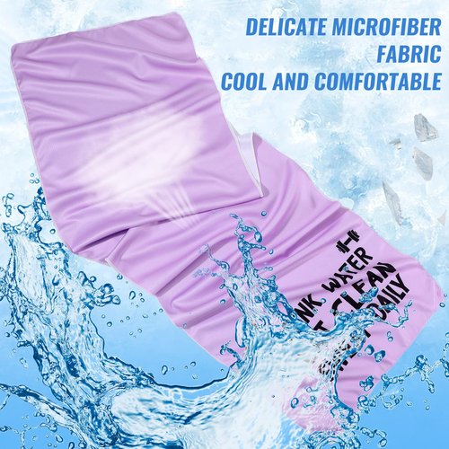 Peryiter 8 Pack Funny Workout Gym Cooling Towel Fitness Gifts for Women Men 40"x12" Microfiber Breathable Chilly Towels for Neck and Face, Novelty Summer Gifts for Workout Fitness Bodybuilding Lover