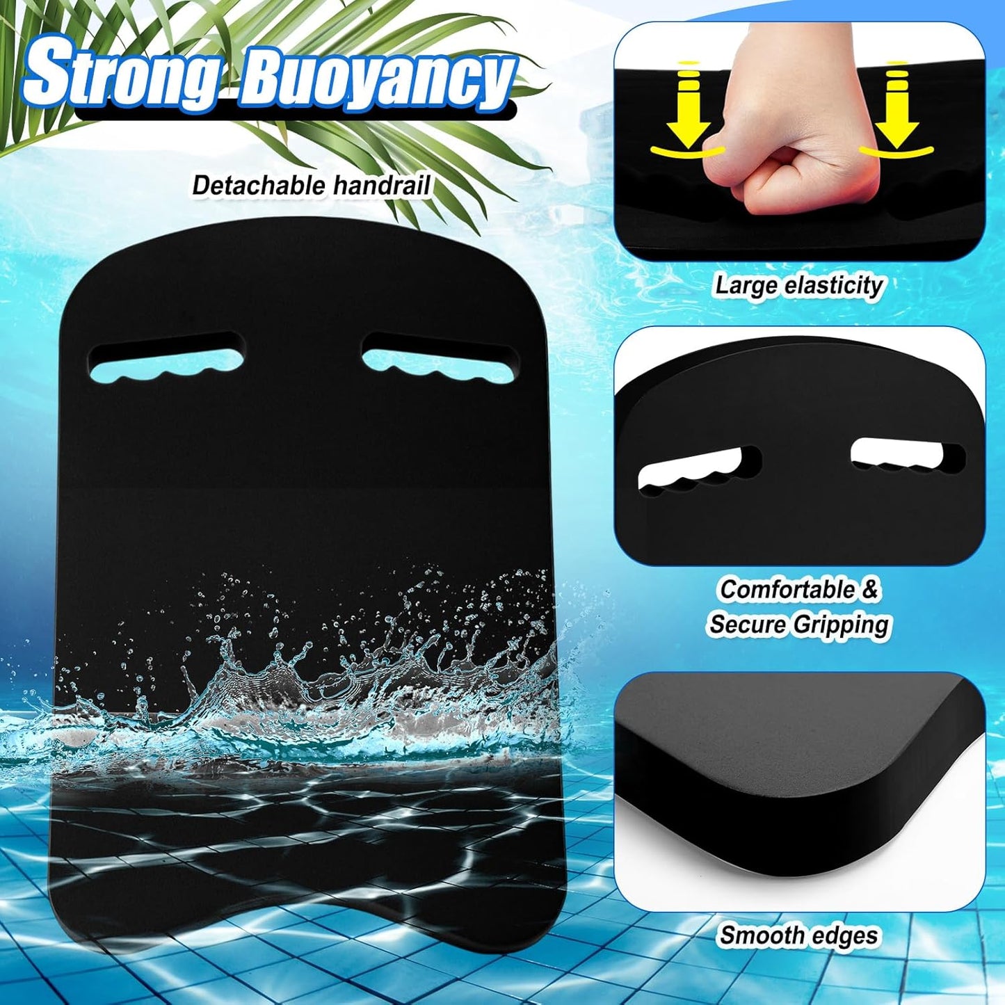 2 Pcs Swimming Kickboard Pull Buoy Set Training Aid Float Pull Buoy Leg Float Swimming Training Equipment Accessories for Hand Leg Adults Children Beginners Exercise Fitness
