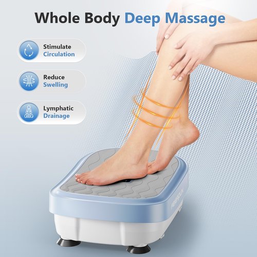FEIERDUN Vibration Plate Exercise Machine, Whole Body Workout Vibrate Fitness Platform, 9 Modes Vibration Plate for Lymphatic Drainage Weight Loss Shaping Toning Wellness Home Gyms Workout