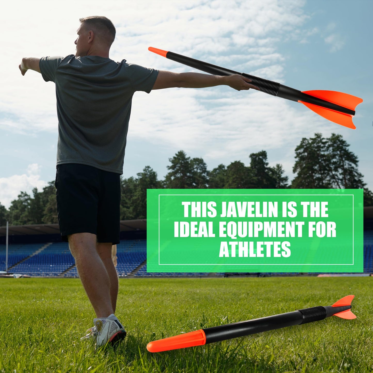 3 Pcs 300 Gram Plastic Training Javelin Throwing Equipment Field Javelins for Kids Adults Indoors or Outdoors Practice Throwing Skills