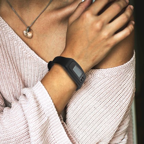 MOLUCKFU Fashionable Silicone Pedometer Watch for Walking Running Lightweight Step Counter Bracelet with Display Durable Fitness Tracker for Outdoor Activities