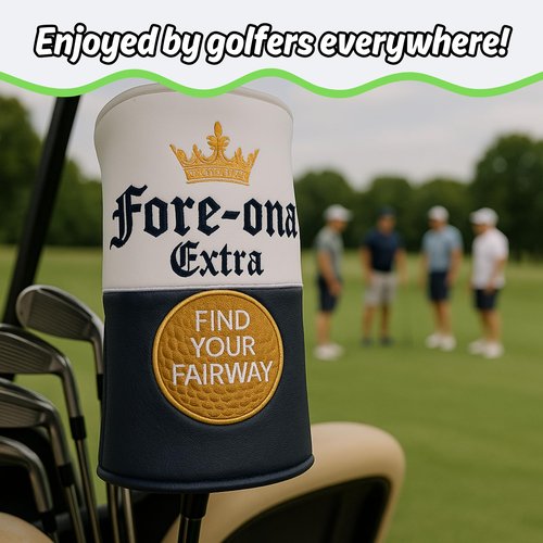 HahaHome Funny Golf Club Head Cover for Men and Women β Hilarious Driver Cover β Unique Golf Gift for Dad, Husband, or Friend