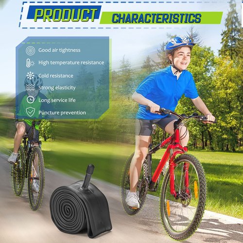 2-Pack Bike Tubes 26" x 1.75/2.125 AV Valve, 26x2.125 Bicycle Tube Compatible with 26x1.75 26 x 1.95 26 x 2.10 26 x 2.125, 26" Bike Rubber Tubes for Road/MTB/City Bikes by Hydencamm (2 of One Size)