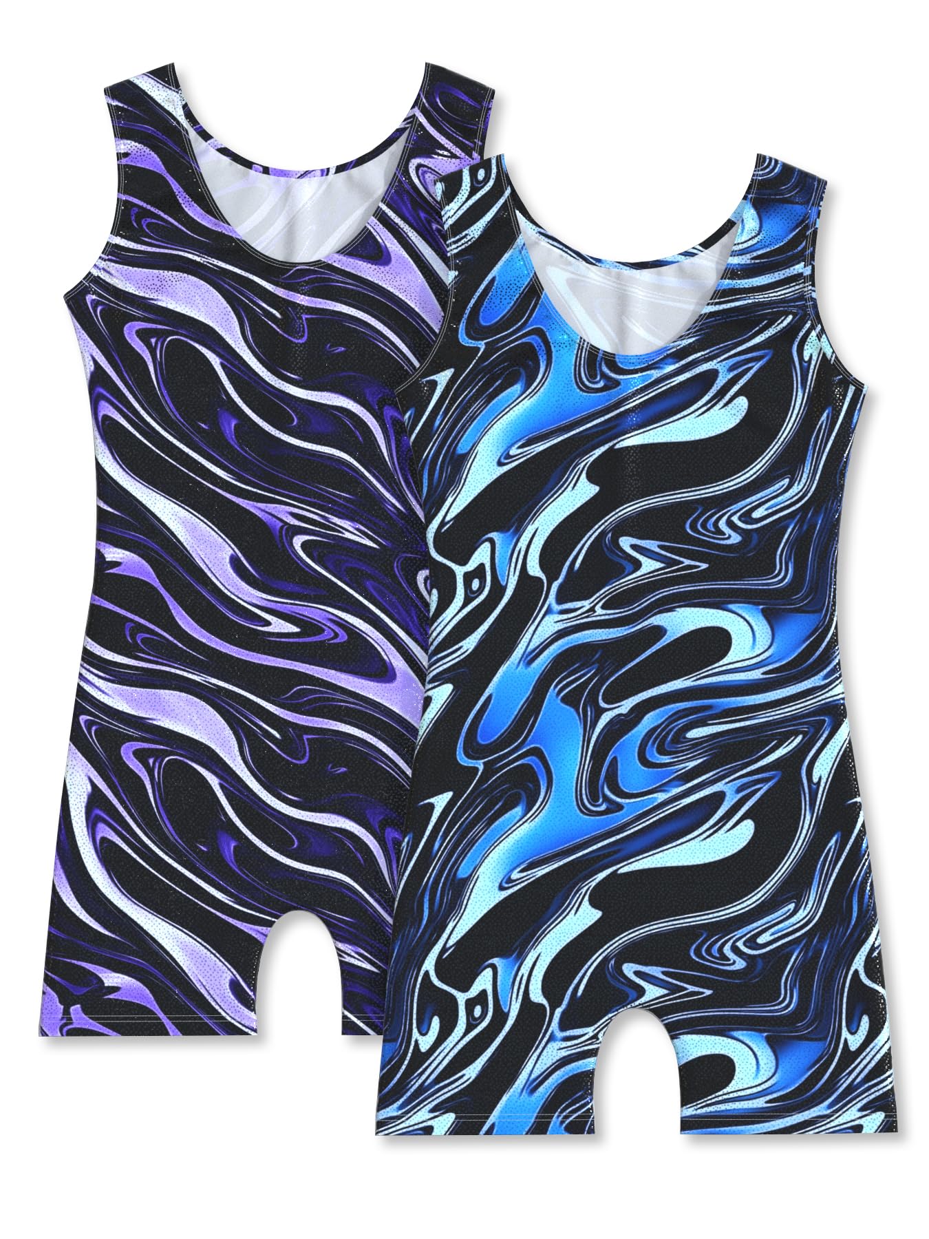 MOLLDAN Gymnastics Leotards for Girls 2 Packs Dance Leotard(DC0602-04-4Y)