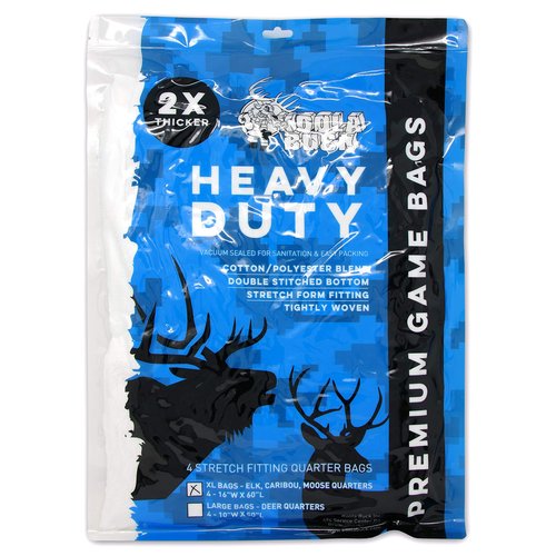 Koola Buck Game Bags Hunting | Heavy Duty Elk Game Bags | Reusable, Breathable & Stretchable Meat Bags | Hunting Gear Accessories & Equipment | Four, XL 60" Elk Quarter Bags | Game Bags Elk