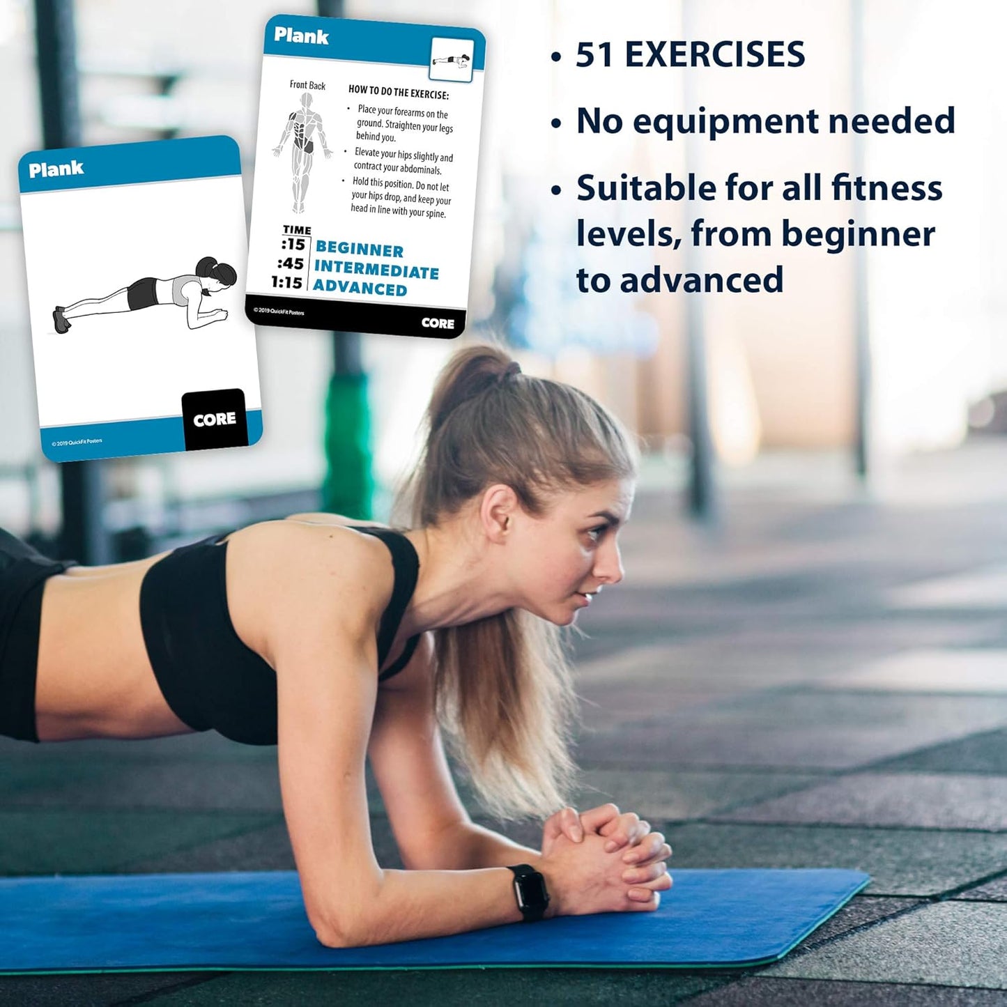 3 Pack - Exercise Cards - Yoga Poses Volume 1 & 2 + Bodyweight Exercises - Yoga Positions and Body Weight Workout Fitness Cards - 2.5" x 3.5"