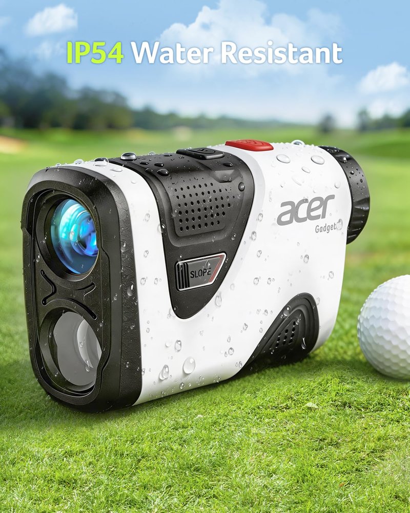 Acer Pro Golf Rangefinder with Slope Switch, Pin Lock Vibration - 1200 Yards Laser Range Finder Golf, 7X Magnification, Rechargeable Battery with Magnet Stripe, IP54 Waterproof, Golf Gifts for Men