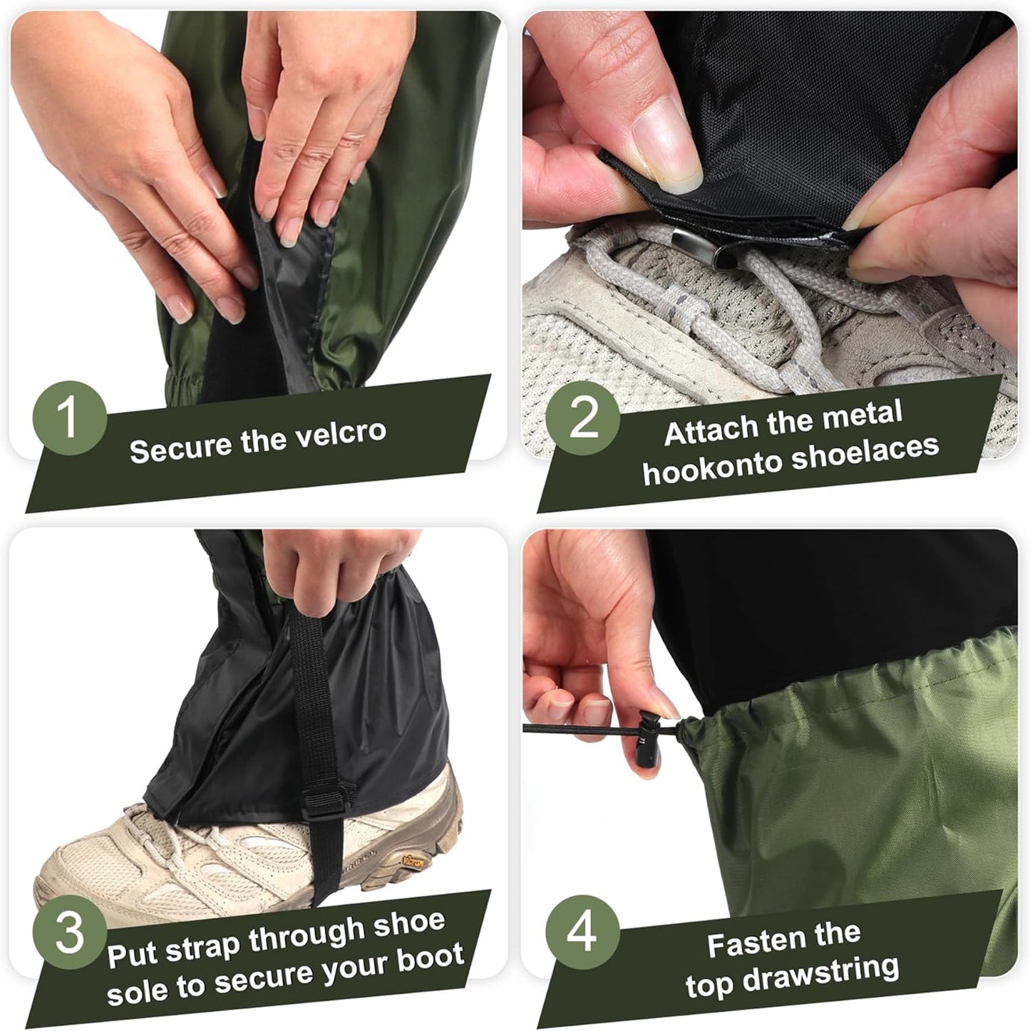 2 PCS Waterproof Lawn Care Leg Gaiters,Garden Trimming Leg Chaps,Weed Eating Leg Protectors
