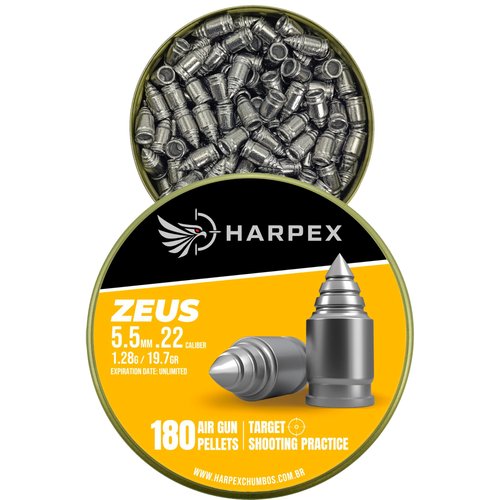 Zeus Airgun Pellets .22 Caliber 21.9gr(1.42g) Pointed - 180ct