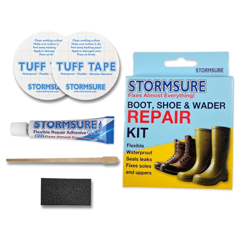 Stormsure Boot and Wader Waterproof Repair Kit - Strong, Durable and Flexible Repair for Soles, Uppers, Straps and More: Extend the Life of Your Footwear
