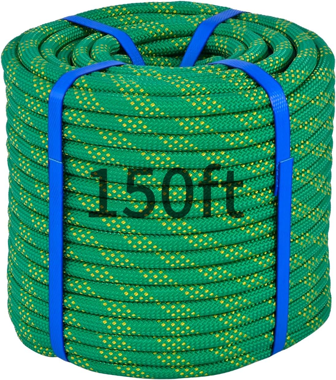 150Ft 1/2 Inch Heavy Duty Climbing Rope - for Tree Swing, Pulling, Outdoor & Gym Use (Red)