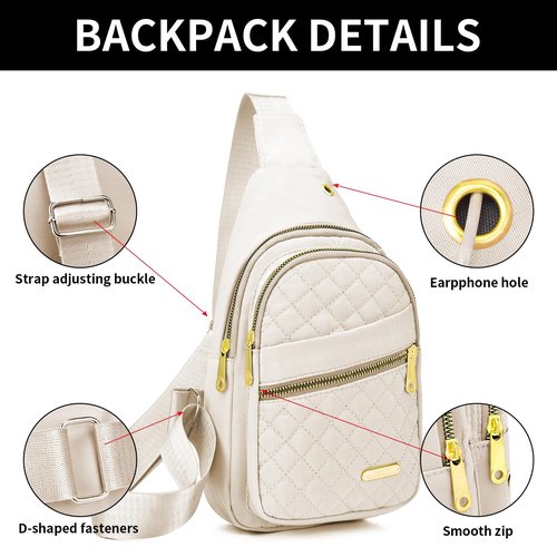 Aisijimo Small Sling Bag For Women Men Casual Crossbody Sling Backpack