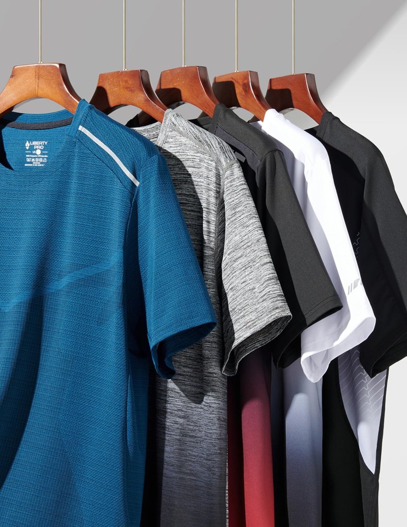5 Pack Men’s Active Quick Dry Crew Neck T Shirts | Athletic Running Gym Workout Short Sleeve Tee Tops Bulk (Set 20, 4X-Large)