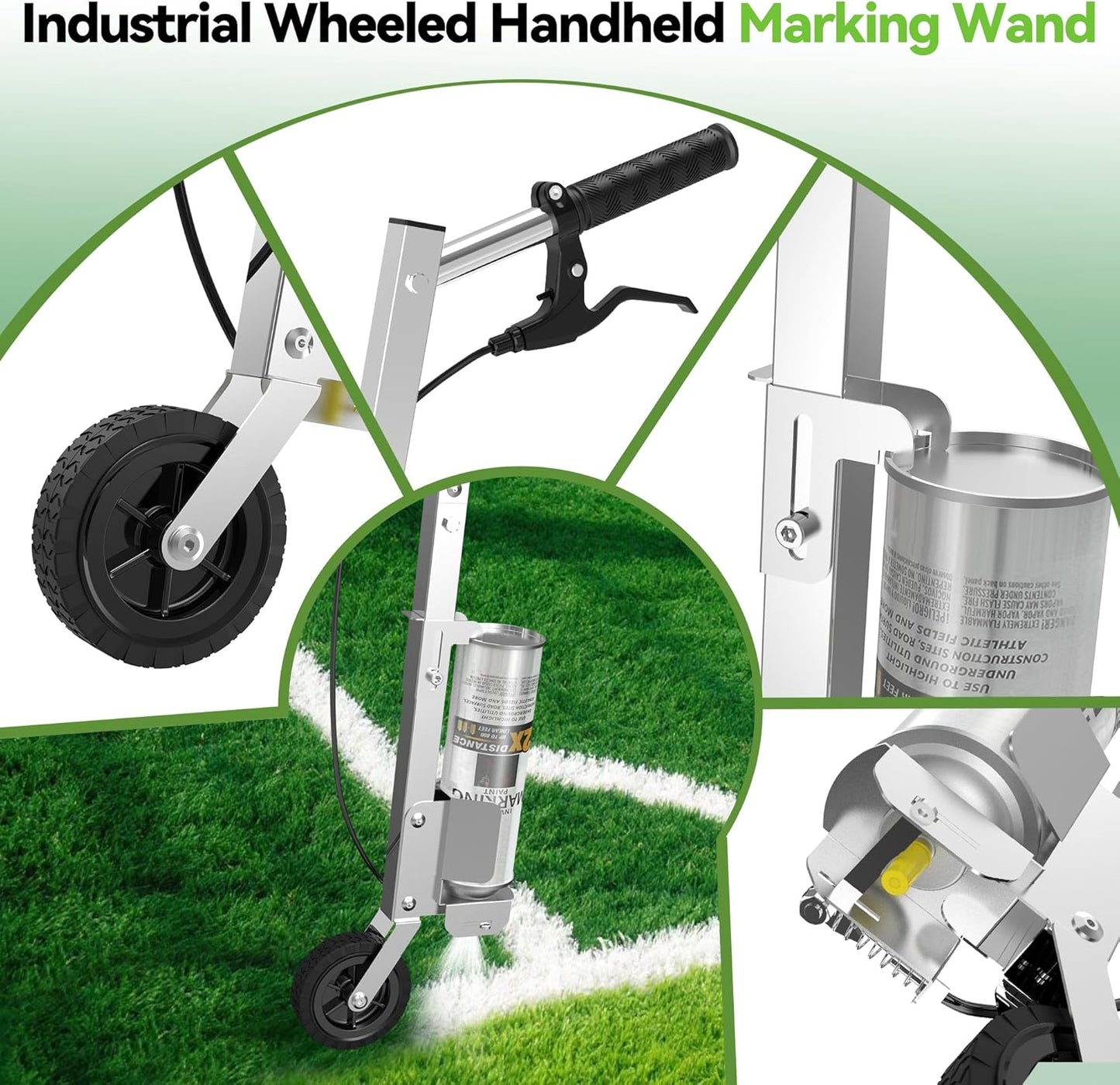 2393000 Marking Wand for Inverted Marking Spray Paint, Marking Spray Paint Wand Suitable for Temporary Marking Paint, Marking of Sports Fields, Building Construction Line(Round-Tip Nozzle)
