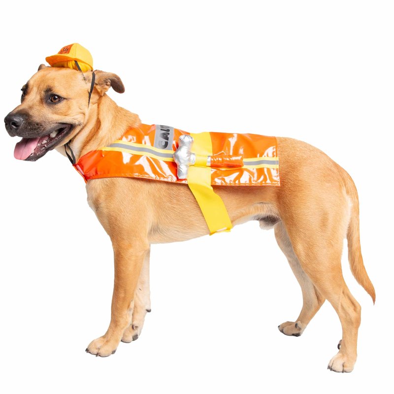 Pet Krewe Construction Worker Dog Costume – Extra Large Halloween Costume for Pets, Includes Hat