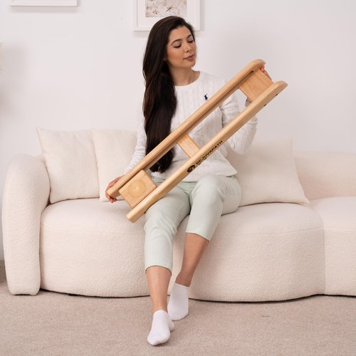 RejuvaPath Knee & Hip Rehab Glider – Physiotherapy Equipment for Stroke Rehab, Recovery Aids, Slide Board for Post-Surgery & Injury – Lightweight Oak Design, Improves Mobility & Circulation