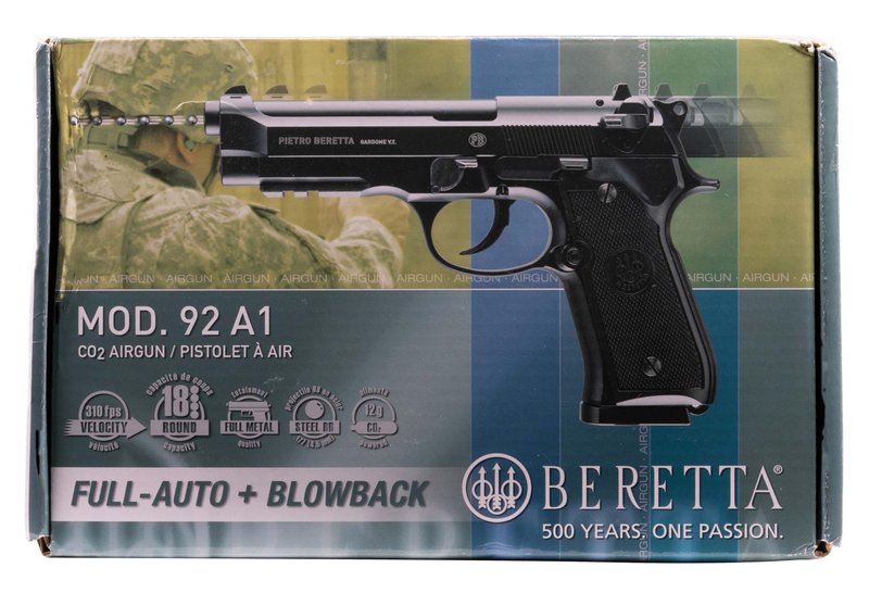 Umarex mens Beretta M92 A1 Blowback Full-Auto .177 Caliber BB Gun Air Pistol, Black, Large