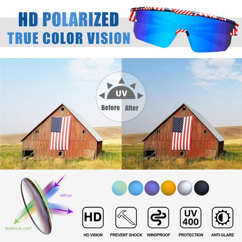 YUNBLL&KO Sports Polarized Sunglasses Men Women UV400 Protection Kids Youth Baseball Sunglasses for Cycling Softball Running