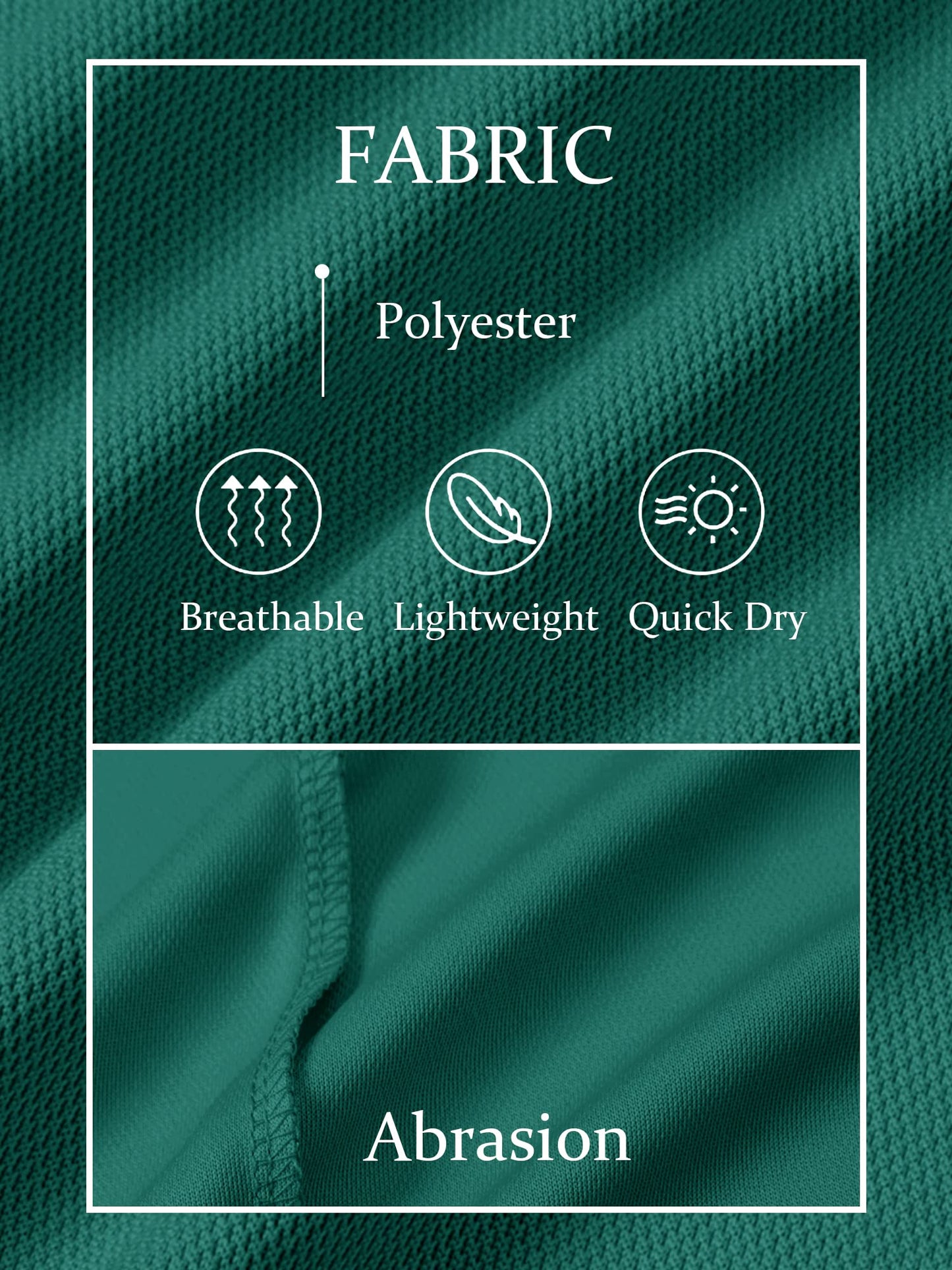TACVASEN Mens Golf Shirt Dry Fit Mens Polo Shirts Short Sleeve Performance Golf Polos for Men with Collar Work Shirts Emerald Green, XL