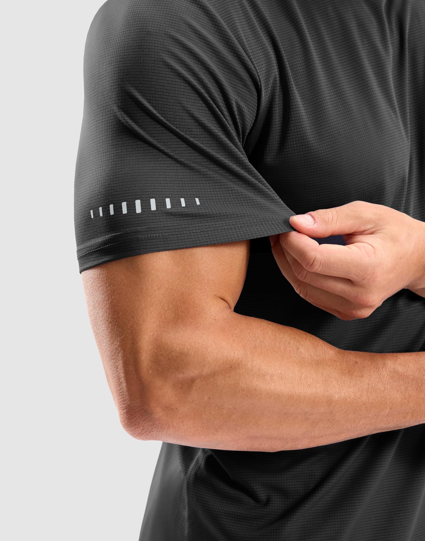 Men's Workout Breathable T-Shirts Dry Fit UPF 50+ Sun Shirts Moisture Wicking Cooling Tee for Athletic, Running, Hiking (Iron Grey, XL)