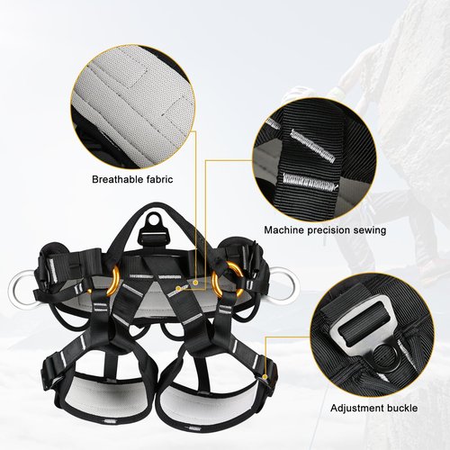 Tree Climbing Spikes Kit Leather Forged Tree Climbing Spurs Spikes with Adjustable Belt and Rope Climbing Gear Kit with Non-Slip Pedal Professional Tree Climbing Equipment for Gardening, Fruit Picking