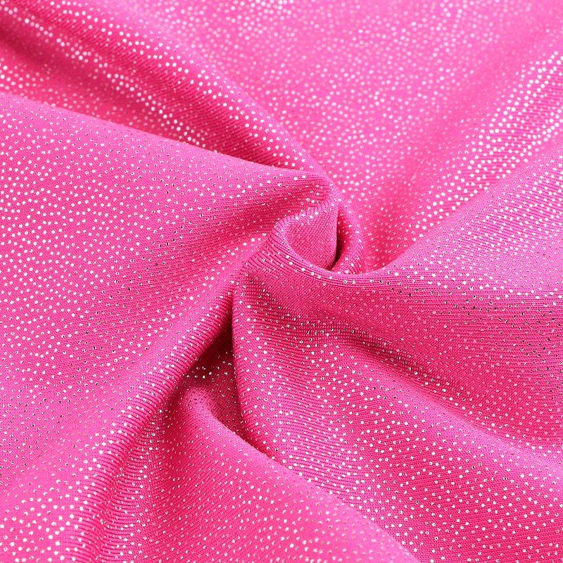 HOZIY Girls Gymnastics Leotards With Shorts Tumbling Outfits Size 8-9 Years Old Pink Sparkly Outfits