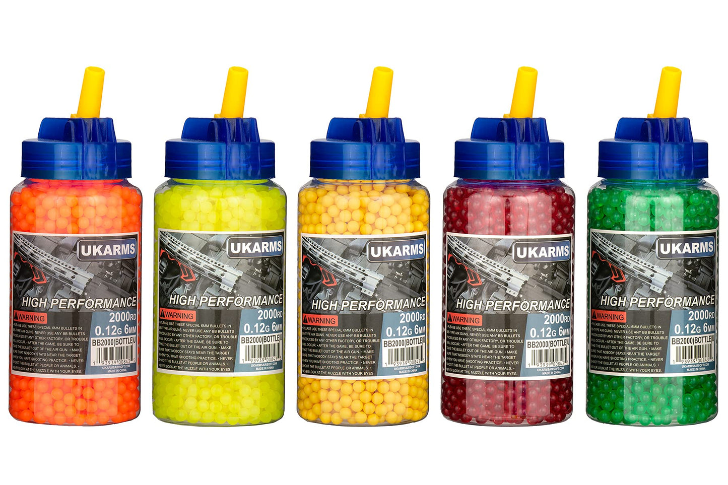 2000-Count Bottle of 0.12g 6mm Airsoft BB Pellets