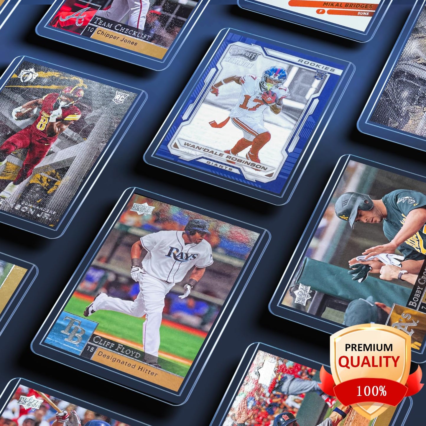 200 Card Sleeves Top Loaders for Cards, Premium Toploaders for Cards, 3"x4" Baseball Card Protectors Hard Plastic, Hard Card Sleeves, Sports Trading Card Holder (100 Toploaders + 100 Penny Sleeves)