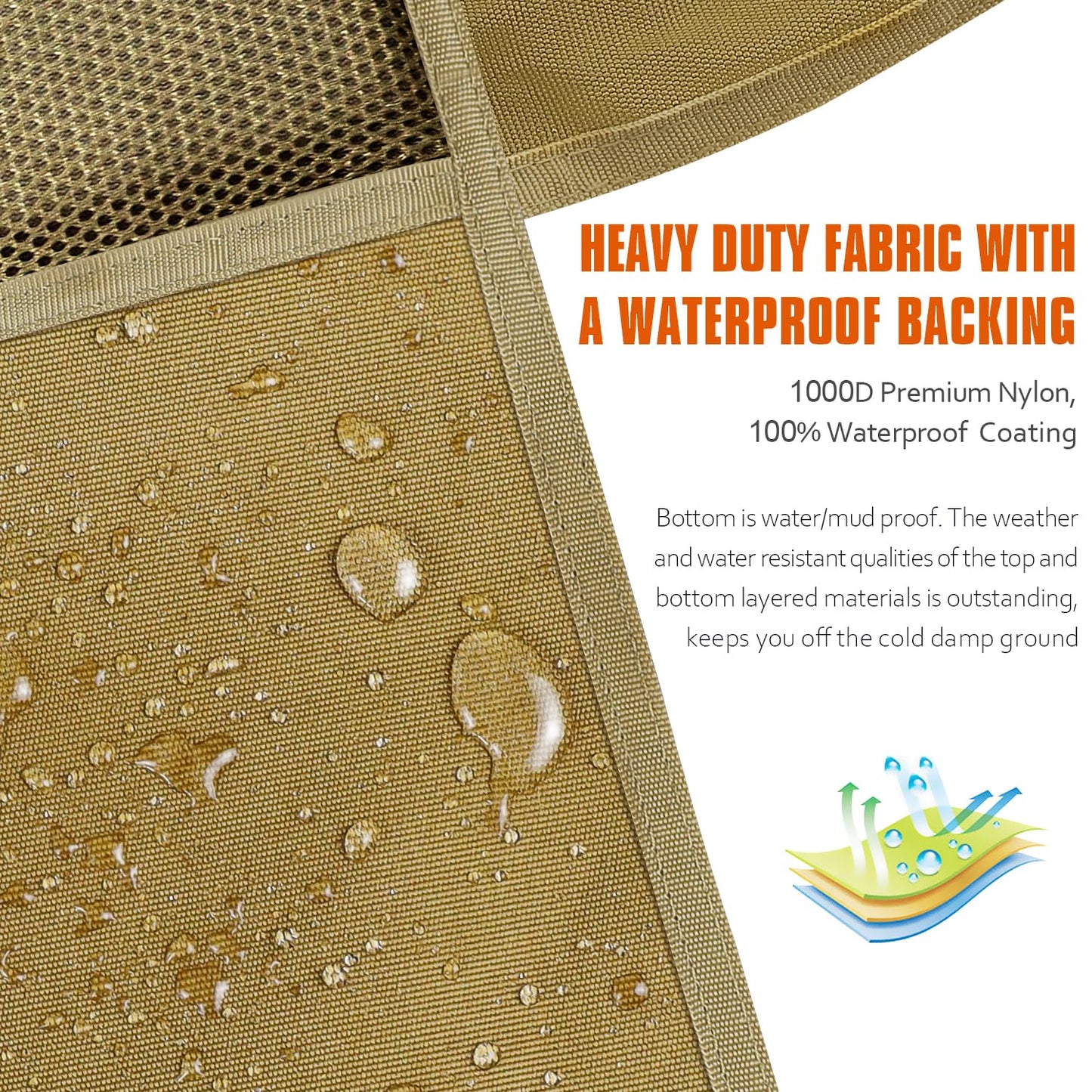 2win2buy Shooting Mat with Elbow Wings, Extra Large Hunting Shooting Mats Prone Padded Roll Up Portable Waterproof Hunting Mats Non-Slip Durable Shooting Rest for Shooters Range Rifle
