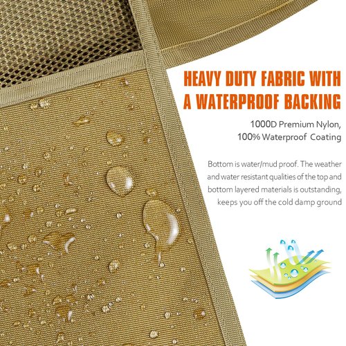 2win2buy Shooting Mat with Elbow Wings, Extra Large Hunting Shooting Mats Prone Padded Roll Up Portable Waterproof Hunting Mats Non-Slip Durable Shooting Rest for Shooters Range Rifle