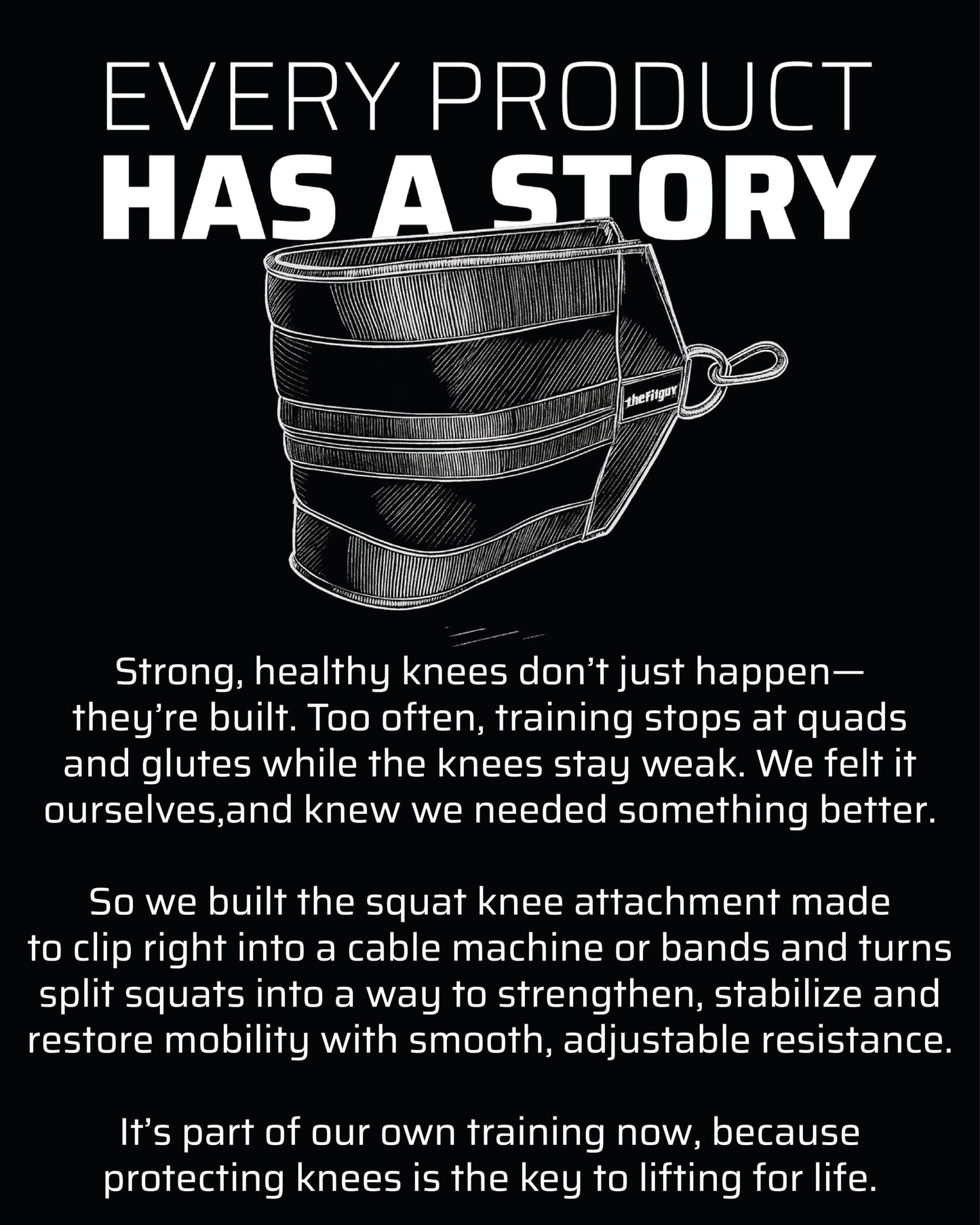 THEFITGUY Squat Knee Attachment for Cable Machine & Resistance Band