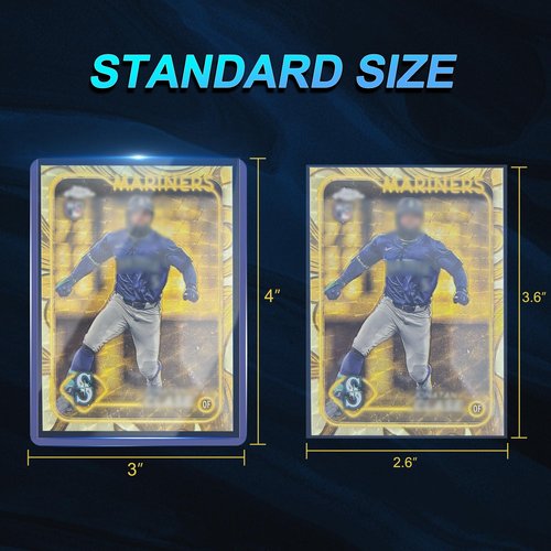 400 Card Sleeves Top Loaders for Cards,3"X4" Baseball Card Protectors,Premium Toploaders for Cards,Hard Plastic Card Holder for Trading Sports Football Game Cards (200 Hard Sleeves+200 Penny Sleeves)