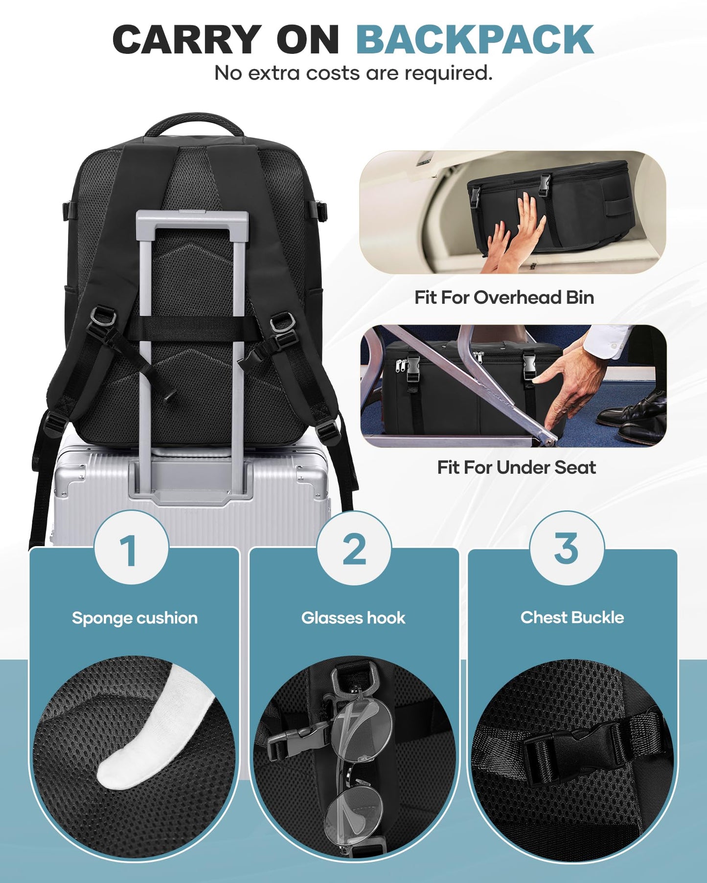 coofay Large Vacuum Backpack Travel with Pump Vacpack Travel Backpack with Vacuum System Compression Backpacks for Travel Easy Vac Pack Carry on Luggage