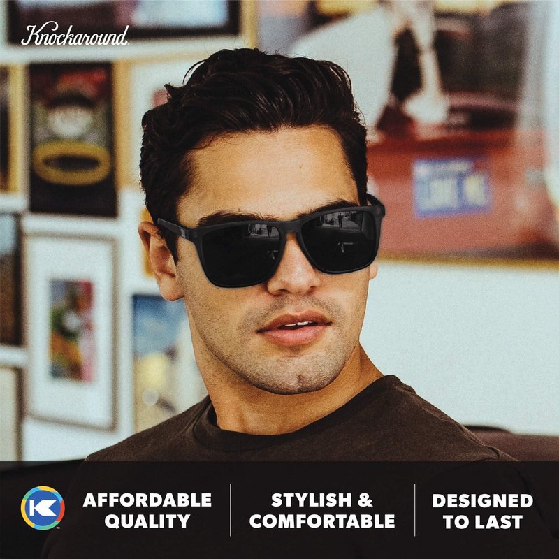 Knockaround Fast Lanes Polarized Lightweight Sunglasses for Men & Women - UV400 Protection