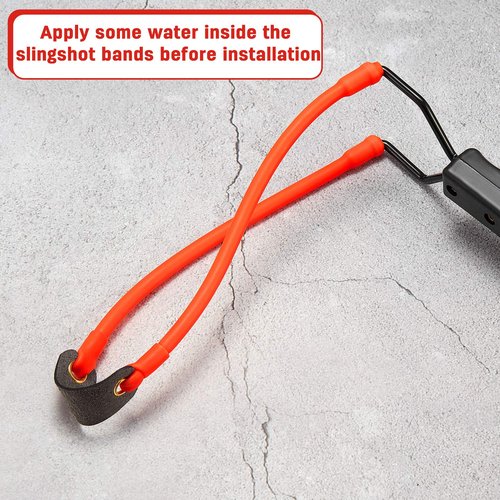 Shappy Slingshot Replacement Band Sets Heavy Pull Slingshot Replacement Rubber Bands Tubular Elastic Rubber Band for Hunting Catapults Outdoor Games(Orange,2 Pieces)